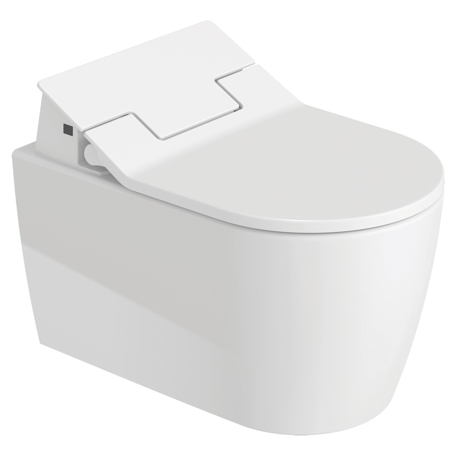 Cuvette murale ME BY STARCK UP
57 x 37 cm, rimless, céramique
pour chasse d'eau à encastrer
matériel de fixation Durafix
pour SensoWash