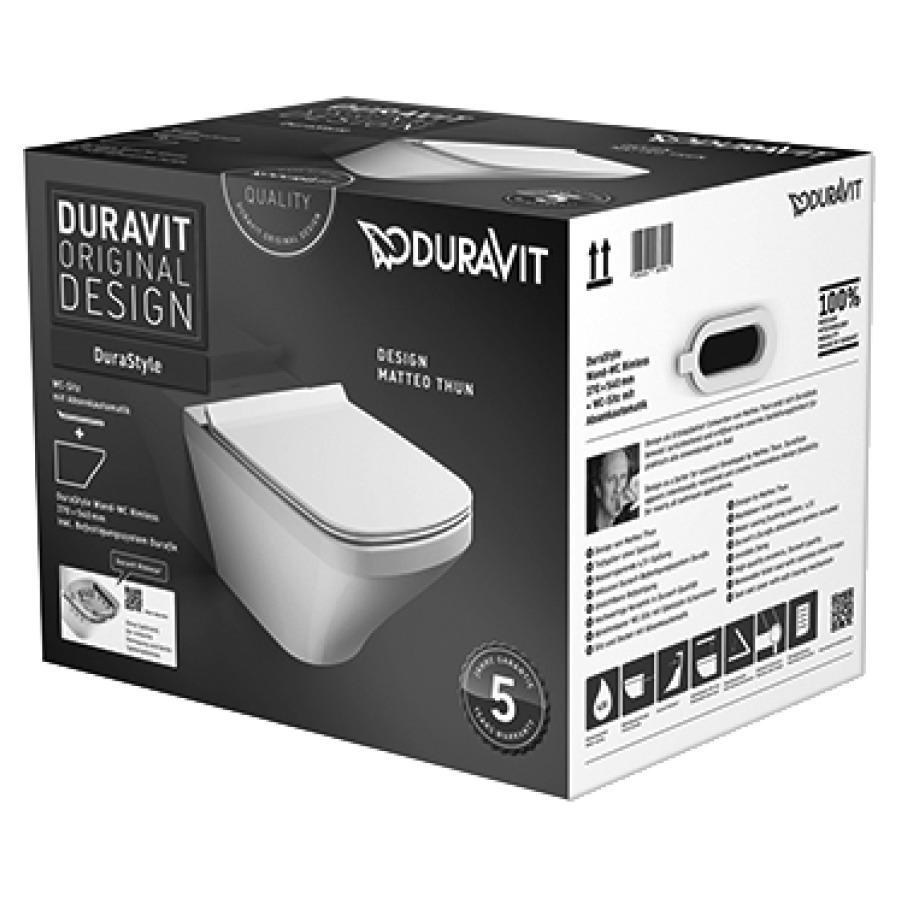 Cuvette murale Set DURASTYLE
UP, se compose de cuvette
murale DuraStyle 342 068
et siège de WC DuraStyle
351 768