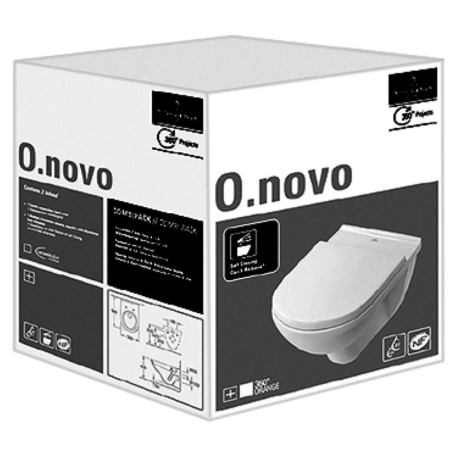 Cuvette murale Combi-Pack O.Novo UP