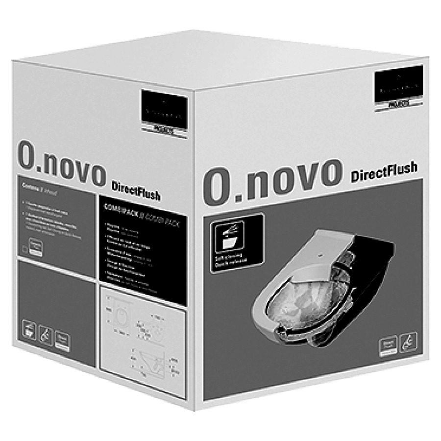 Cuvette murale O.NOVO UP
Combi-Pack, se compose de:
cuvette murale O.Novo 342 271
siège de WC O.Novo 351 709