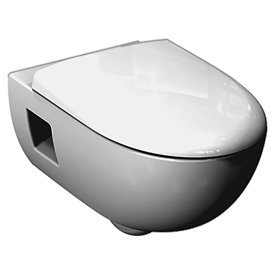 Wandklosett RENOVA UP
Rimfree, Keramik
für Einbauspülkasten