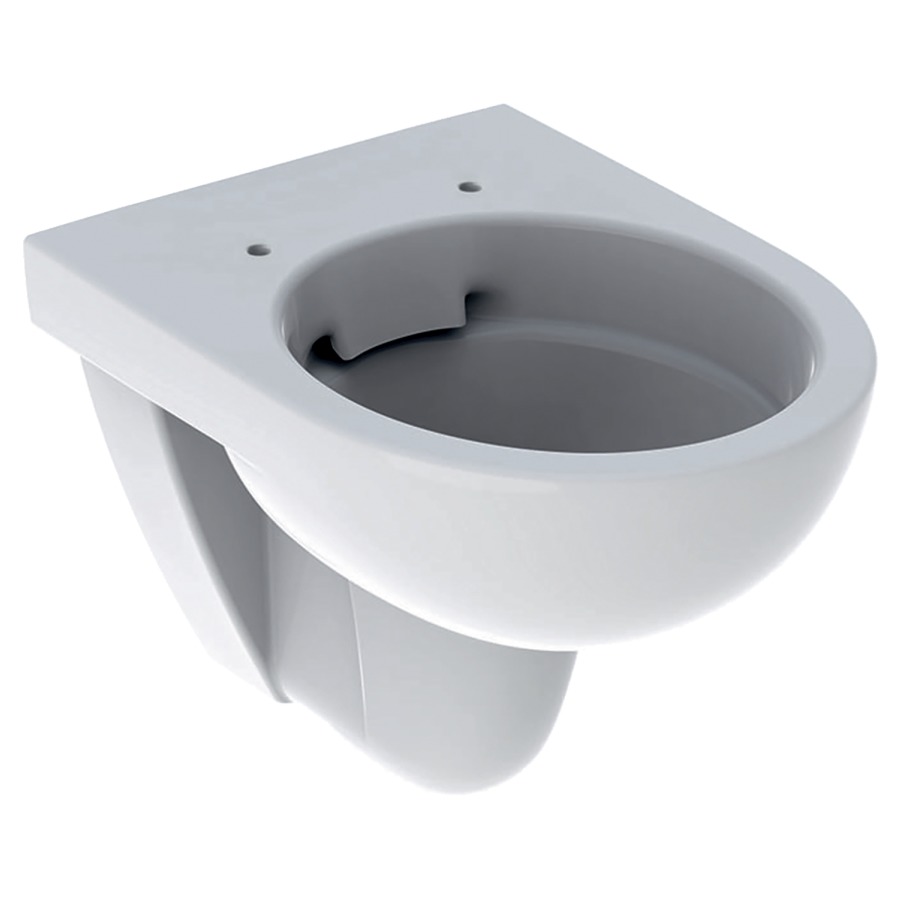 Cuvette murale RENOVA COMPACT
UP, Rimfree, céramique
pour chasse d'eau à encastrer