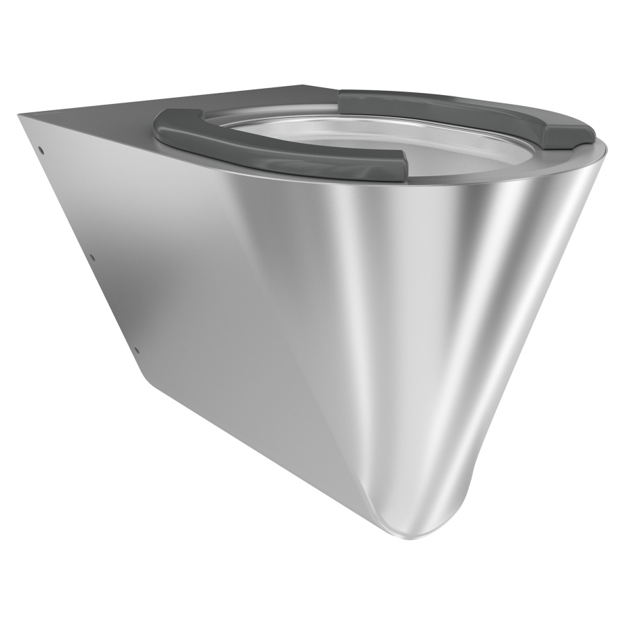 Cuvette murale CAMPUS NEW UP
CMPX592S, acier inoxydable mat
pour chasse d'eau à encastrer
matériel de fixation
2 demi-coques