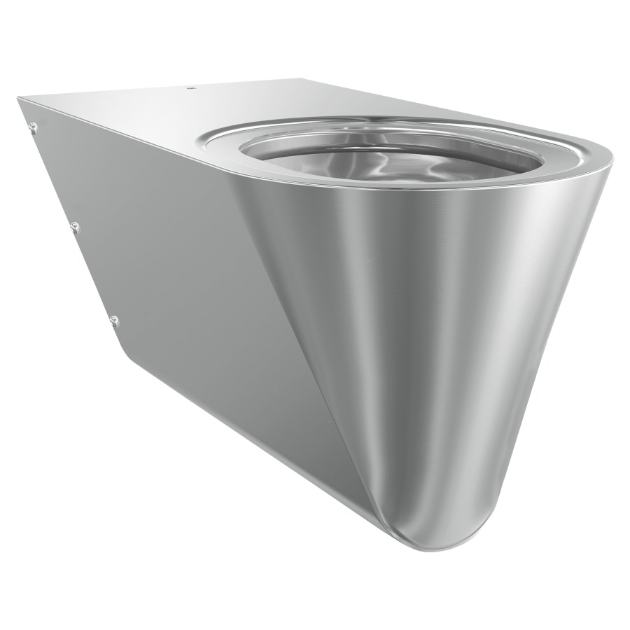 Cuvette murale CAMPUS NEW UP
CMPX594 pour handicapés
acier inoxydable mat
pour chasse d'eau à encastrer
matériel de fixation
sans siège de WC