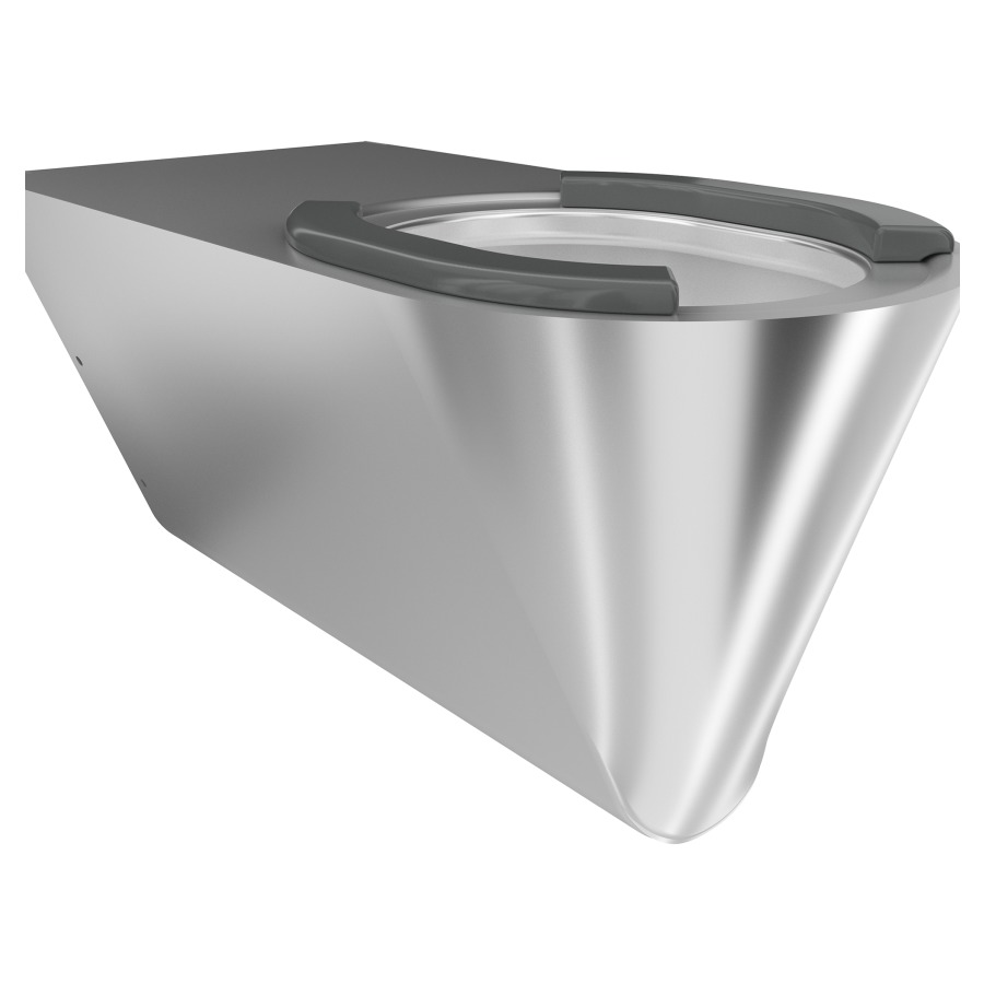 Cuvette murale CAMPUS NEW UP
CMPX594S pour handicapés
acier inoxydable mat
pour chasse d'eau à encastrer
matériel de fixation
2 demi-coques