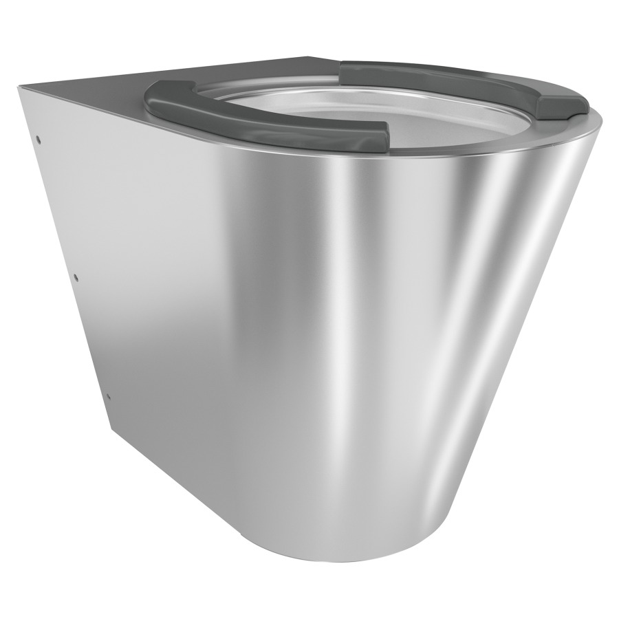 Cuvette au sol CAMPUS NEW UP
CMPX597S, acier inoxydable mat
pour chasse d'eau à encastrer
matériel de fixation
2 demi-coques