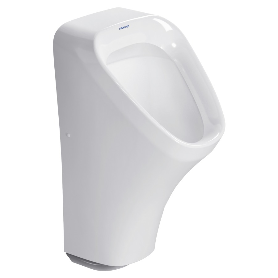 Urinoir à aspiration DURASTYLE
céramique, pour alimentation à
batterie 6 V, entrée d'eau
derrière, sortie cachée
horizontale, commande
électronique, matériel de
fixation