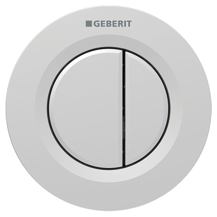 Commande de WC Typ 01 ronde UP
pneumatique, pour rinçage à 2 quantités
poussoir à encastrer