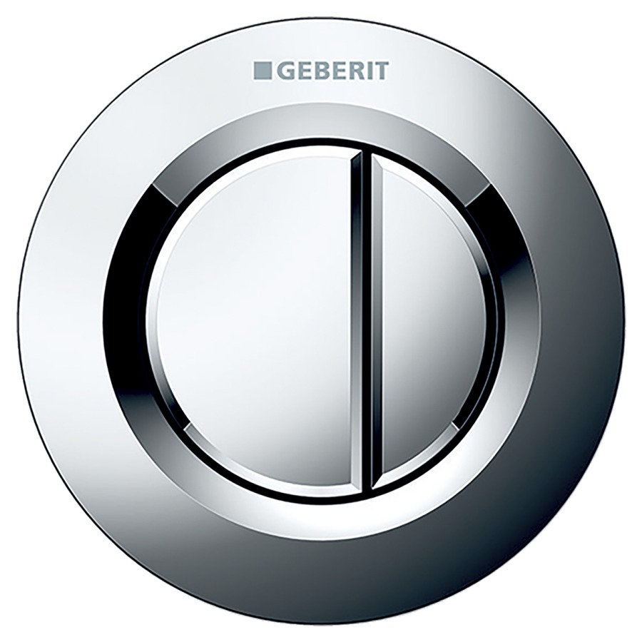 Commande de WC Typ 01 ronde UP
pneumatique, pour rinçage à 2 quantités
poussoir à encastrer