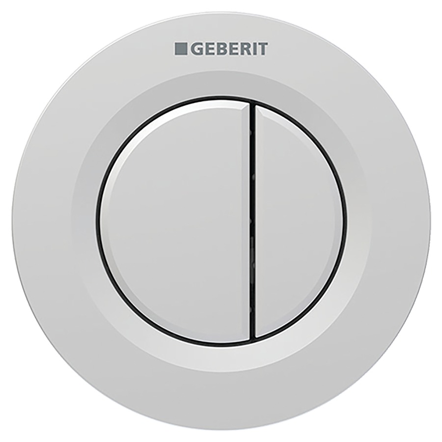 Commande de WC Typ 01 ronde UP
pneumatique, pour rinçage à 2 quantités
poussoir à encastrer