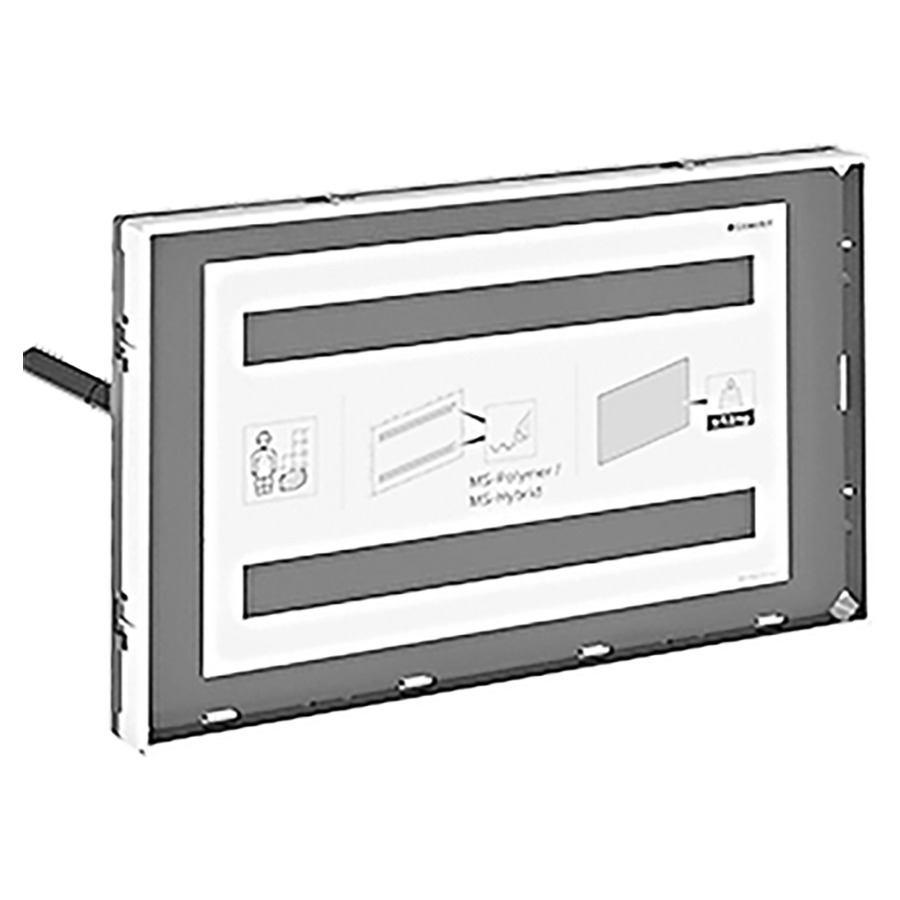 Plaque de recouvrement GEBERIT
pour chasse d'eau à encastrer
Sigma, à fleur de la surface
avec cadre de recouvrement