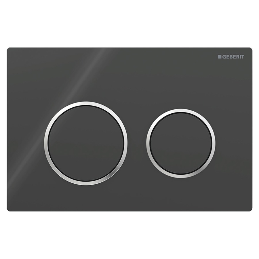 Plaque de déclenchement Omega20 ronde
Plastique, commande à deux quantités
par devant ou par dessus