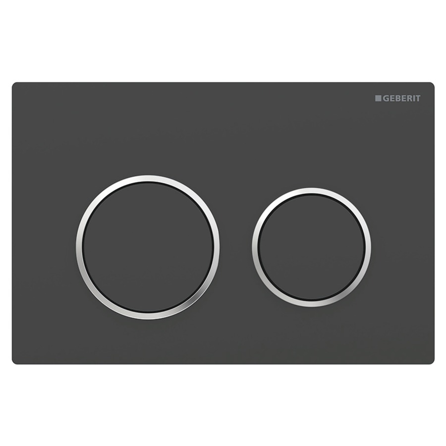 Plaque de déclenchement Omega20 ronde
Plastique, commande à deux quantités
par devant ou par dessus