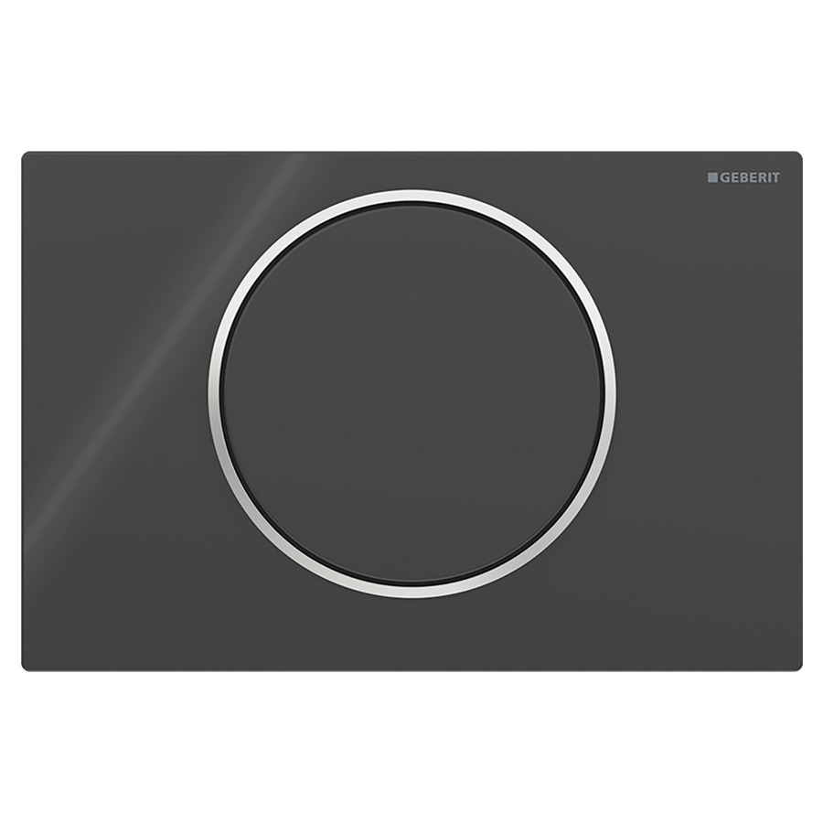 Plaque de déclenchement Sigma10 ronde
commande rinçage-stop par devant
pour chasse d'eau à encastrer Sigma
