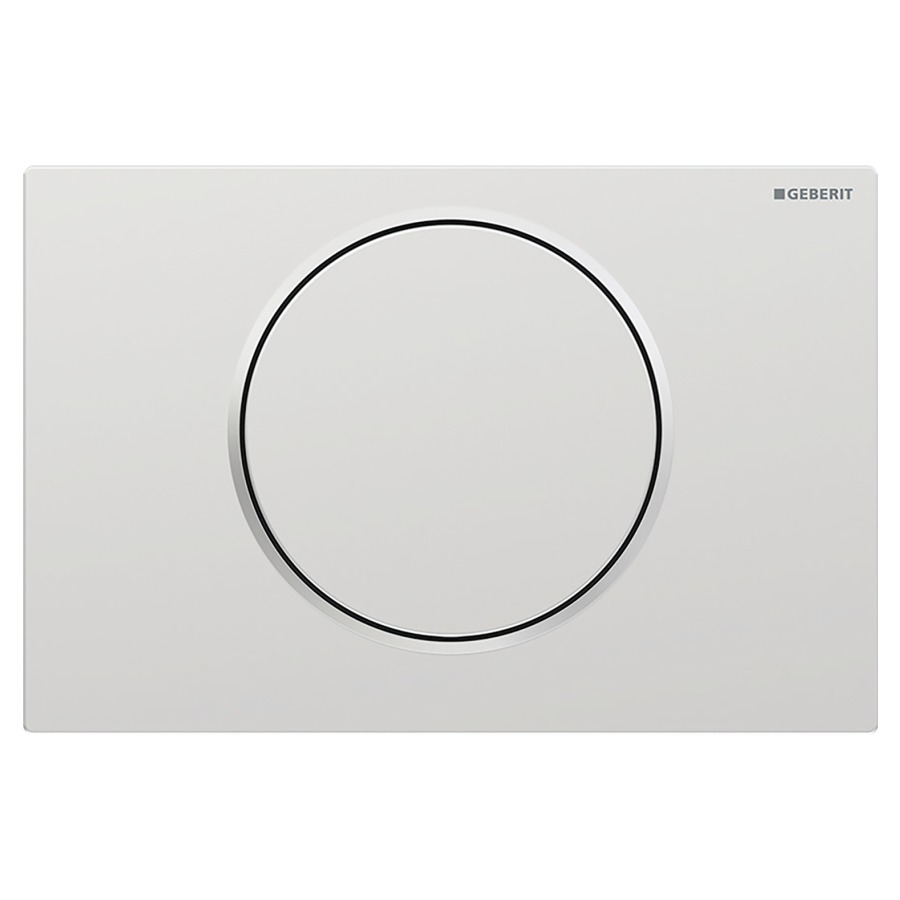 Plaque de déclenchement Sigma10 ronde
commande rinçage-stop par devant
pour chasse d'eau à encastrer Sigma