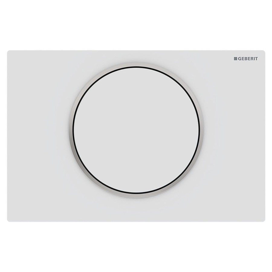 Plaque de déclenchement Sigma10 ronde
commande rinçage-stop par devant
pour chasse d'eau à encastrer Sigma