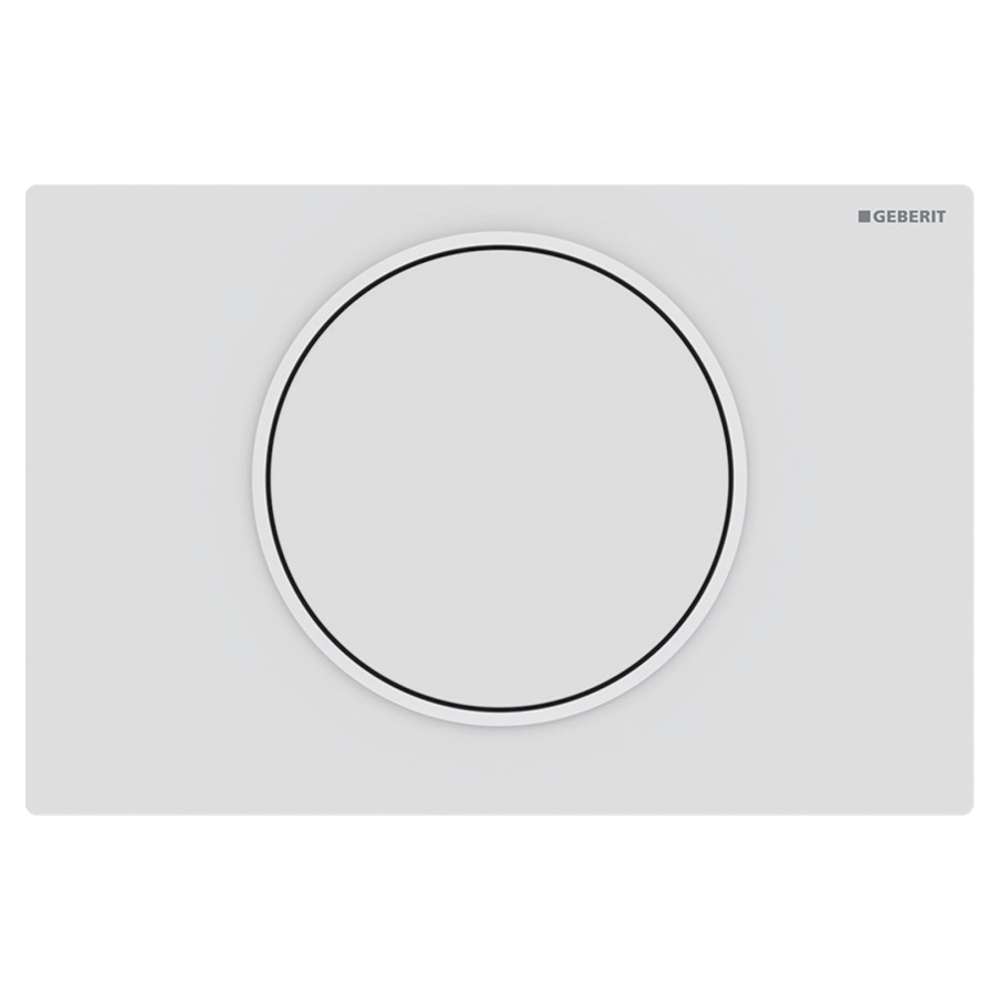 Plaque de déclenchement Sigma10 ronde
commande rinçage-stop par devant
pour chasse d'eau à encastrer Sigma