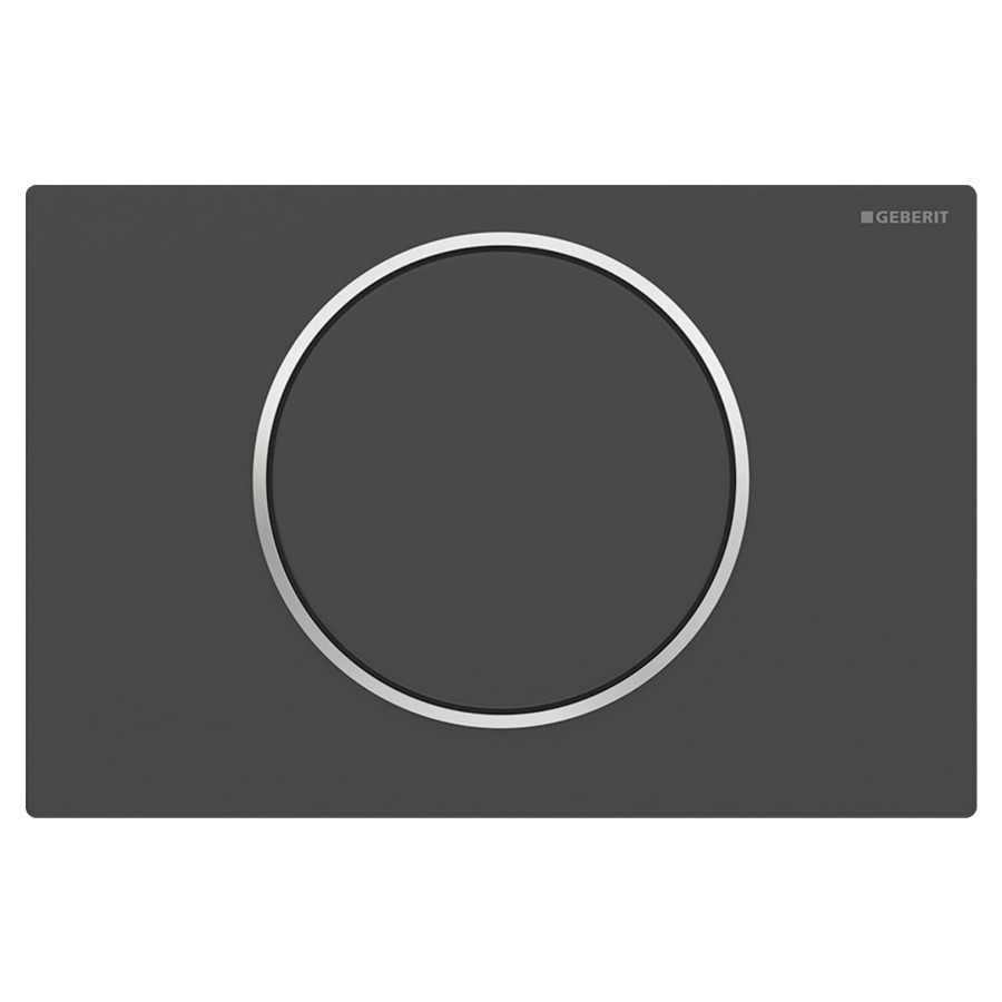 Plaque de déclenchement Sigma10 ronde
commande rinçage-stop par devant
pour chasse d'eau à encastrer Sigma