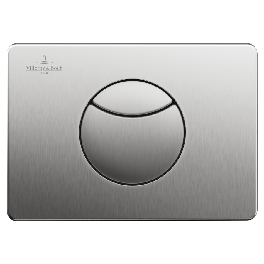 Plaque de fermeture VICONNECT
E100, matière synthétique
commande à deux quantités par
devant/au dessus, pour chasse
d'eau à encastrer ViConnect