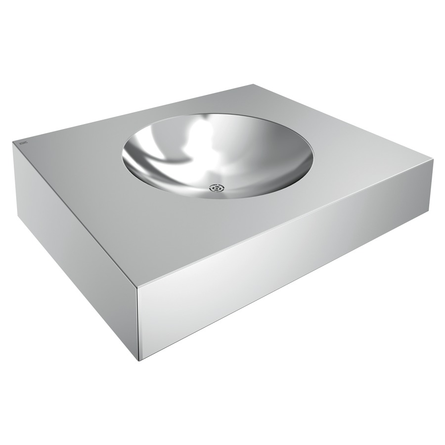 Lavabo ANIMA ANMX600/601
60 x 50 x 16 cm
pour handi-capés, Acier nickel-chrome
soupape à grille 1 1/2", consoles
intégrées, matériel de fixation