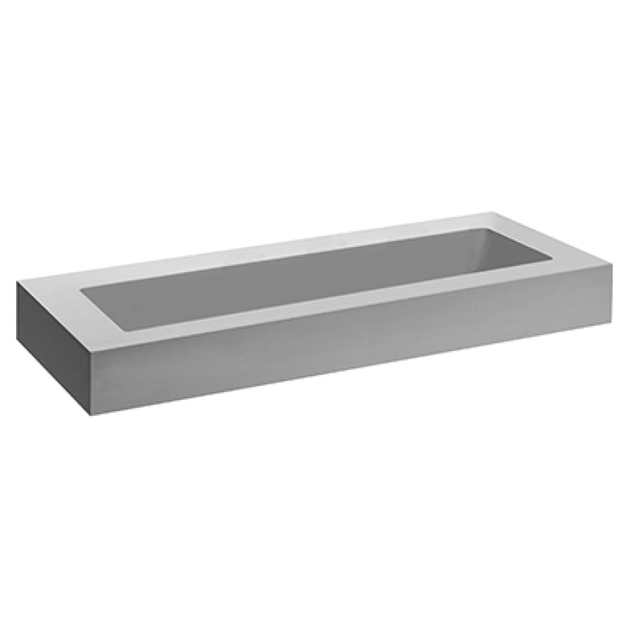 Lavabo en série  VARELLO LONGA
160 x 20 x 50 cm
Coulée minérale béton polymère
montage mural, 1 lavabo
sans trop-plein, avec soupape d’écoulement
sans matériel de fixation 104 328/329