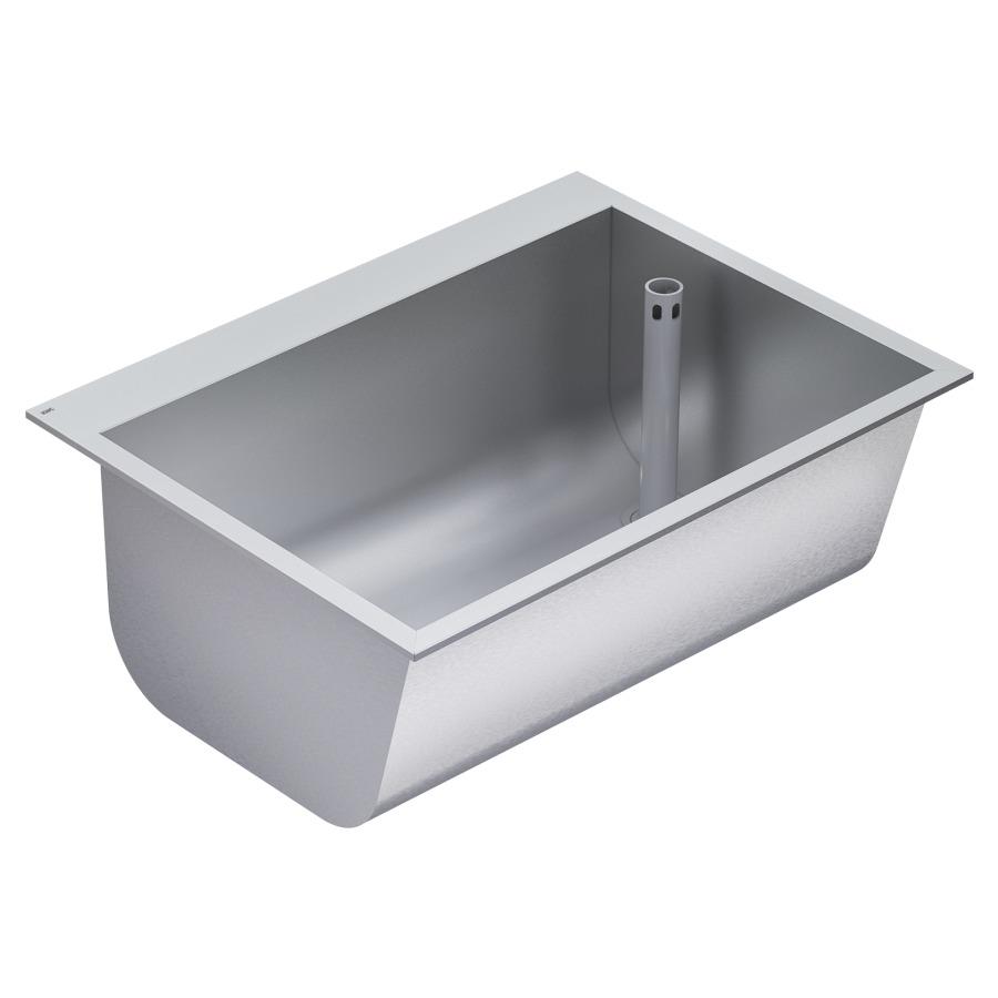Bac à laver SIRIUS BS324N
67 x 52 cm, acier au nickel
chrome, modèle à encastrer
soupape à surverse 1 1/2" à
droite