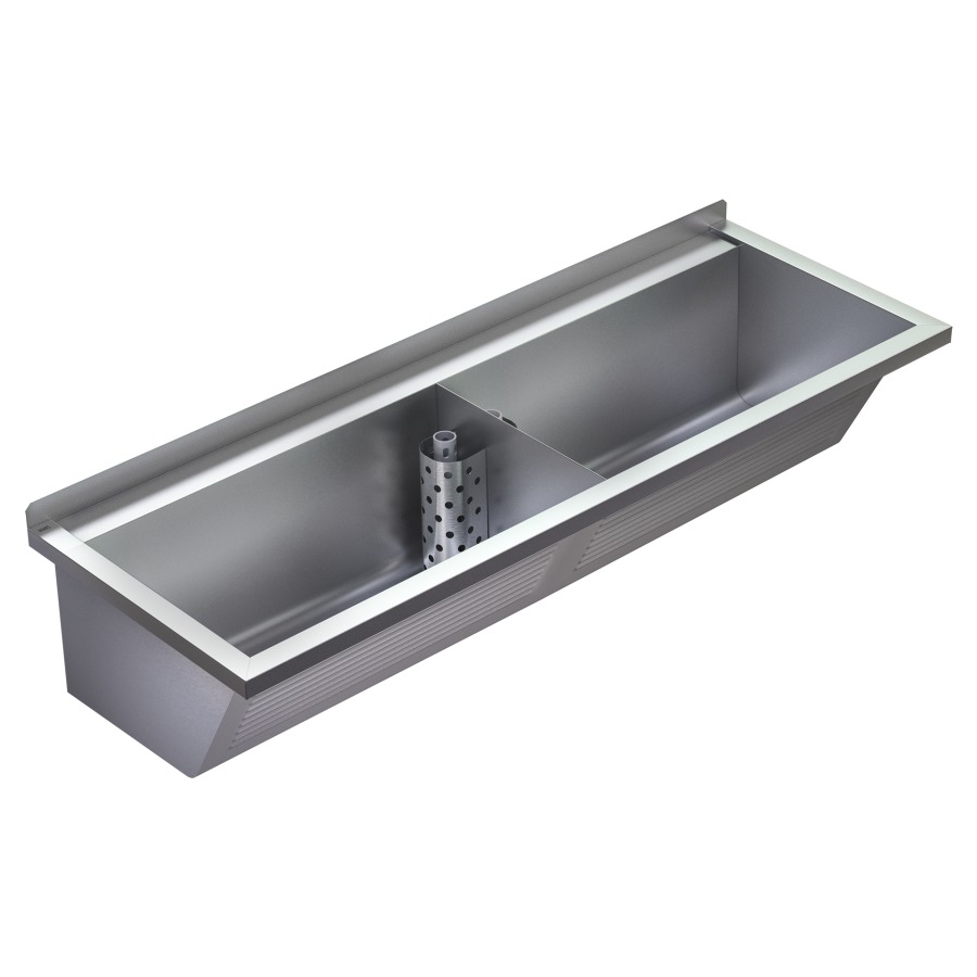 Bac à laver SIRIUS BS315N
142 x 50 cm, acier au nickel
chrome, 2 lavabos, 2 soupapes
à surverse 1 1/2"