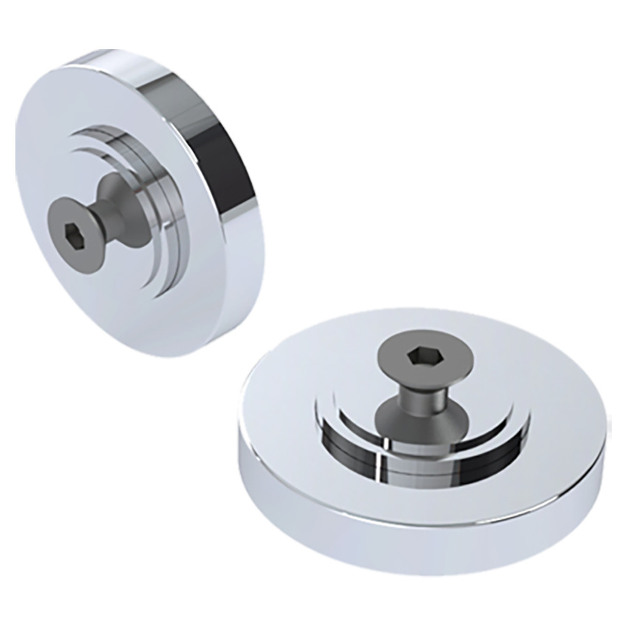 Set adhésif ADESIO
2 rosettes rondes D 4,5 cm
pour fixation sans perçage
pour glissières de douche
727 917/918, 727 881/882