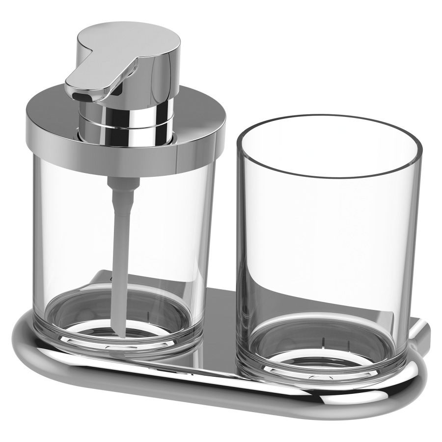 Distributeur de savon et porte-verre Nia