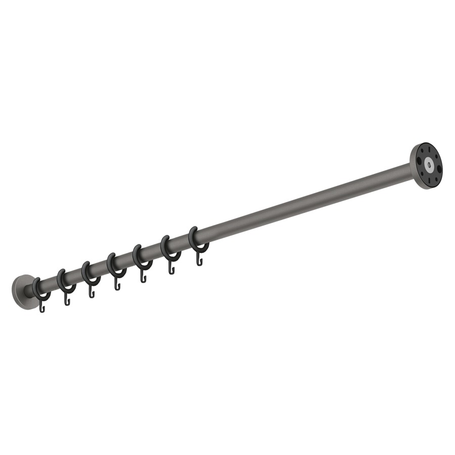 Tringle de douche HEWI S900
100 cm, ajustable, D 25 mm
acier inoxydable, 10 anneaux
blanc, fixation cachée