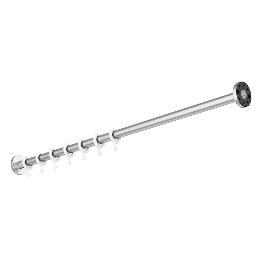 Tringle de douche HEWI S900
100 cm, ajustable, D 25 mm
acier inoxydable, 10 anneaux
blanc, fixation cachée