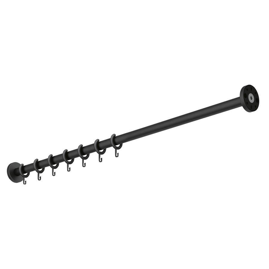 Tringle de douche HEWI S900
100 cm, ajustable, D 25 mm
acier inoxydable, 10 anneaux
blanc, fixation cachée