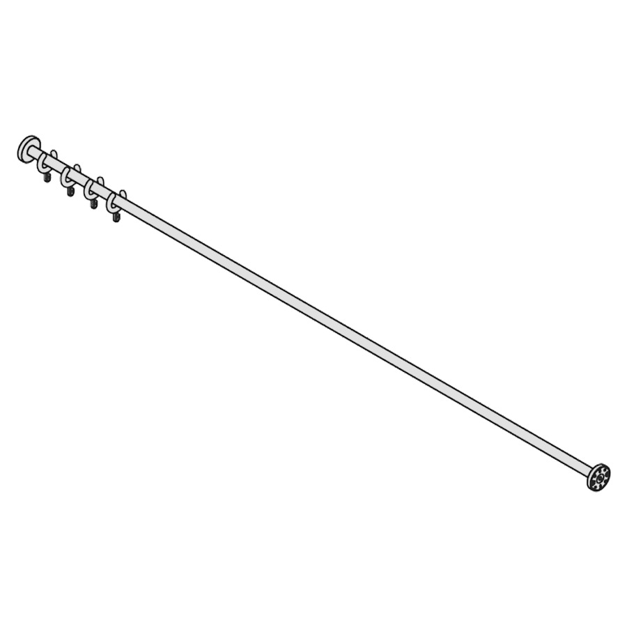 Tringle de douche HEWI S900
200 cm, ajustable, D 25 mm
acier inoxydable, 20 anneaux
blanc, fixation cachée