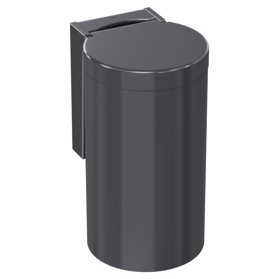 Abfallbehälter HEWI 477/801
B 21 cm, H 33 cm, D 18 cm
Inhalt 6 Liter, Wandmontage