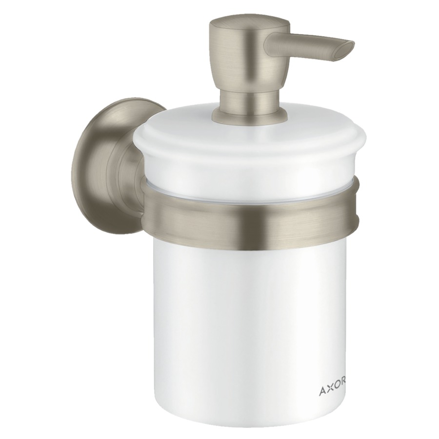 Distributeur de savon MONTREUX
contenance 0,3 litre
récipient en céramique blanche