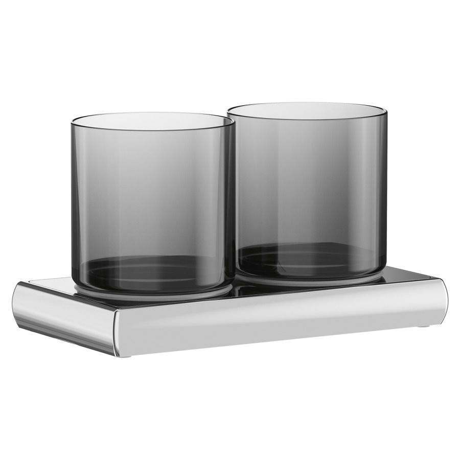 Porte-verre double Claire modèle à poser