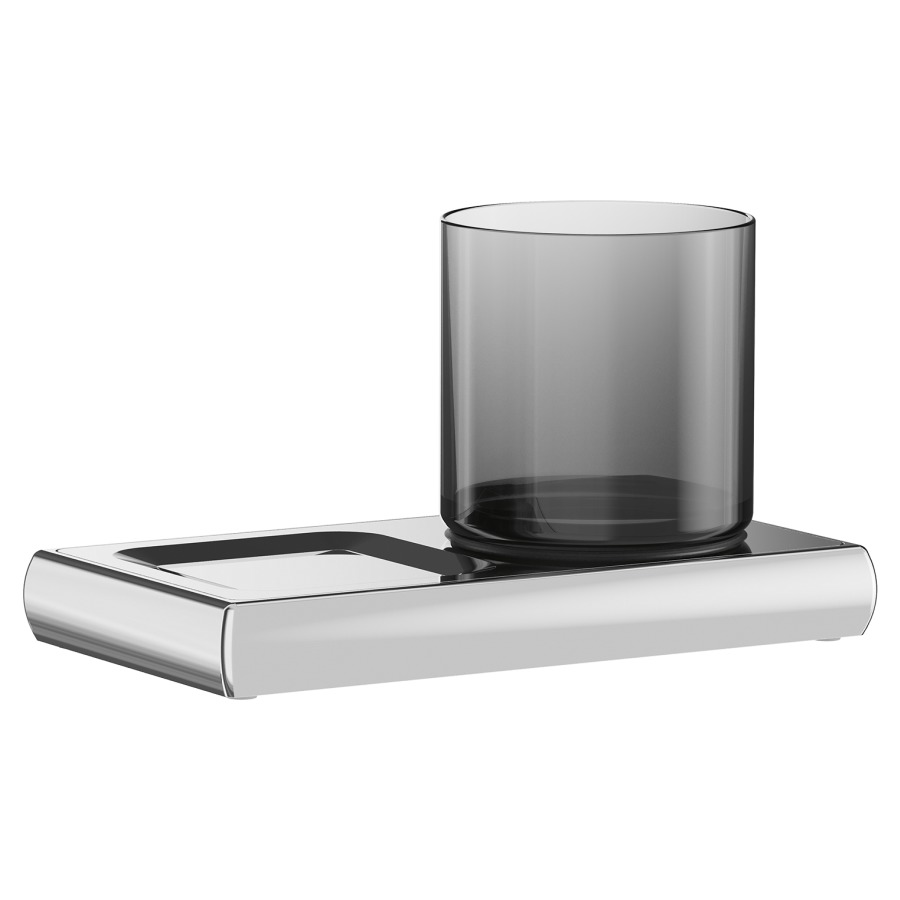 Porte-verre avec porte-savon/tablette Claire
