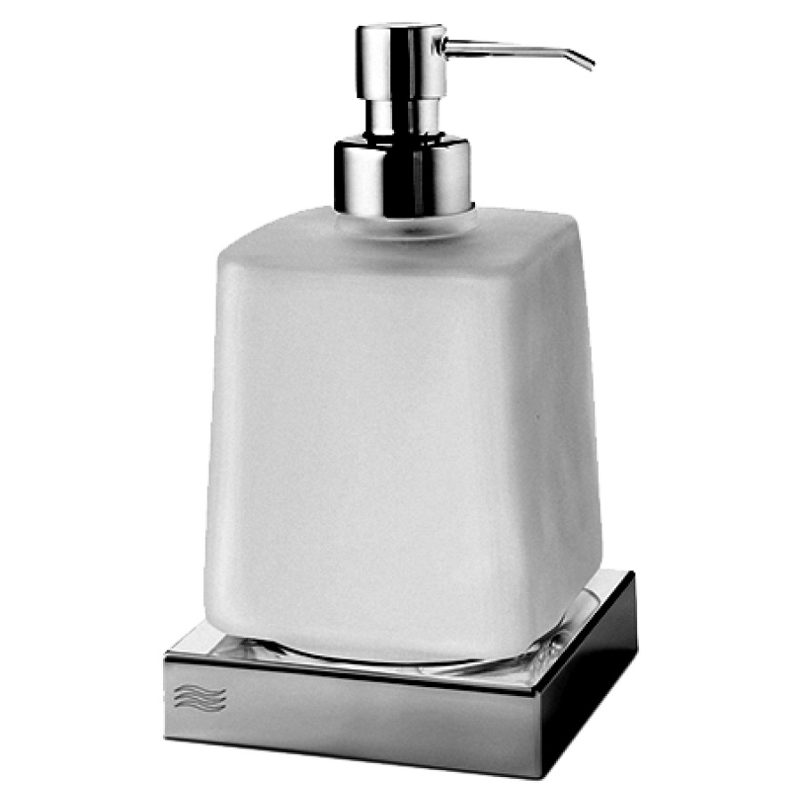 Distributeur de savon DIVO
réservoir en verre satiné
modèle à poser