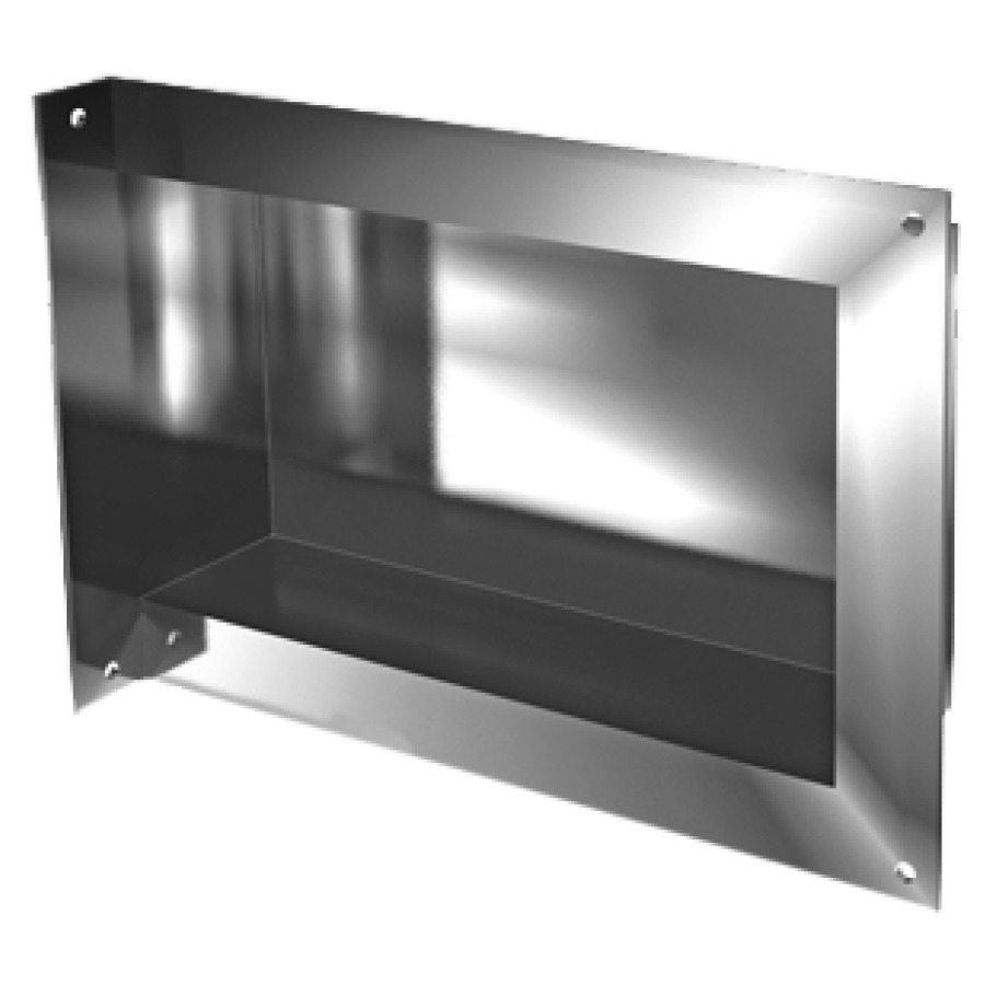 Tablette murale IN-BOX TYPE WB
UP, 33 x 33 x 12 cm, modèle
à l'angle, à encastrer, pente
2% vers l'ouverture, rebord
encadrant 5,5 cm, à carreler
matériel de fixation, IP68