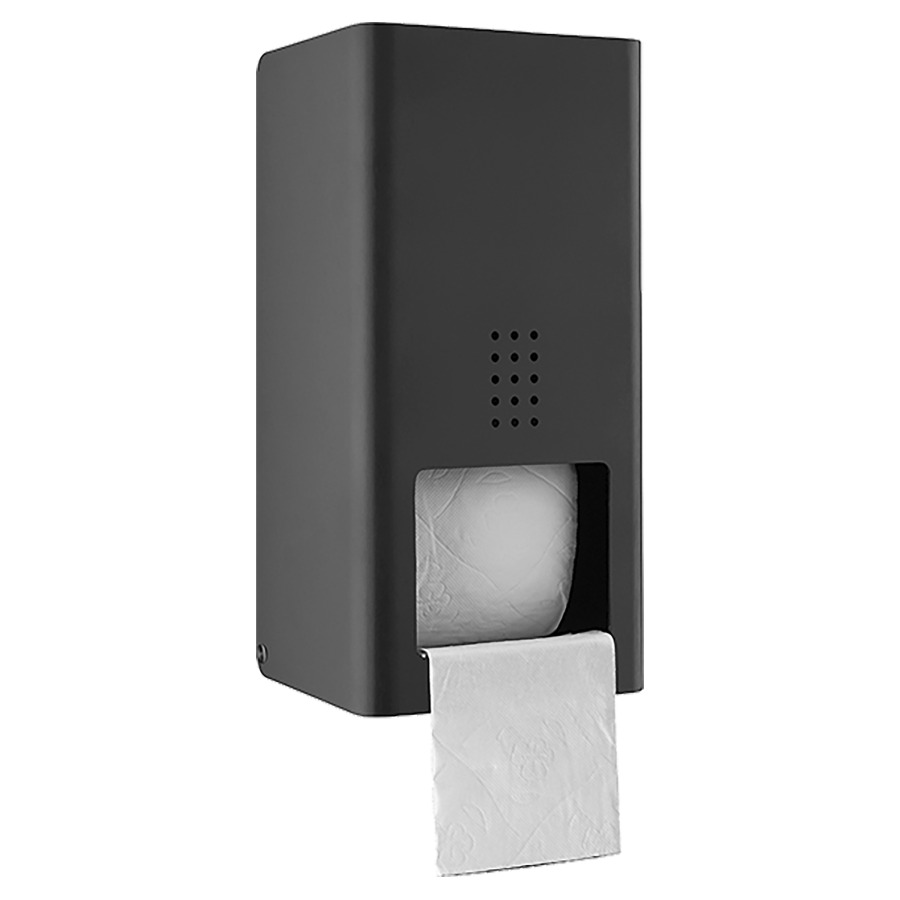 Porte-papier PROOX
15 x 31 x 14 cm
Acier inoxydable, montage mural
verrouillable, pour 2 rouleaux
avec matériel de fixation