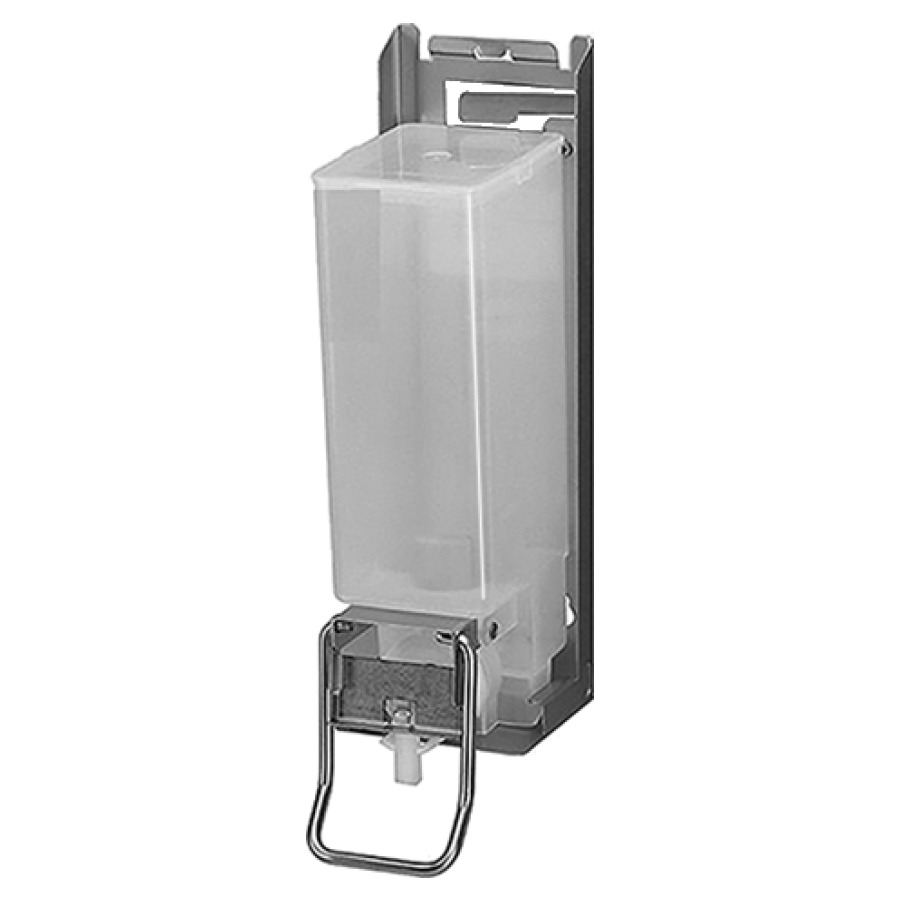 Distributeur de savon PROOX
9,5 x 30 x 12,5 cm
acier inoxydable, montage par
dérrière le miroir
contenance 1,2 litre
pour savons liquides