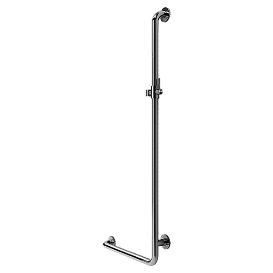 Glissière de douche INEOLINE
PLUS, forme-L, 50 x 120 cm
avec support à rotule, acier
inoxydable, Design Grip à
droite, matériel de fixation
inclus