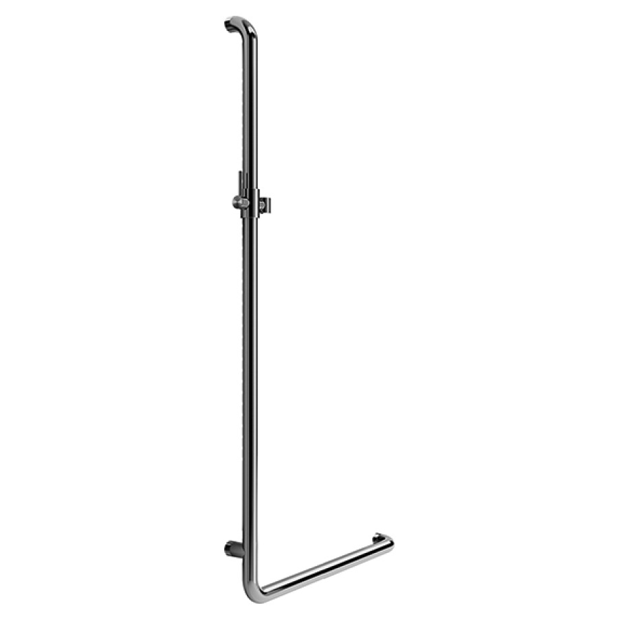 Barre d'appui coudée INEOLINE
PURE avec glissière de douche
60 x 120 cm, acier inoxydable
avec support de douche
DesignGrip à gauche
matériel de fixation inclus