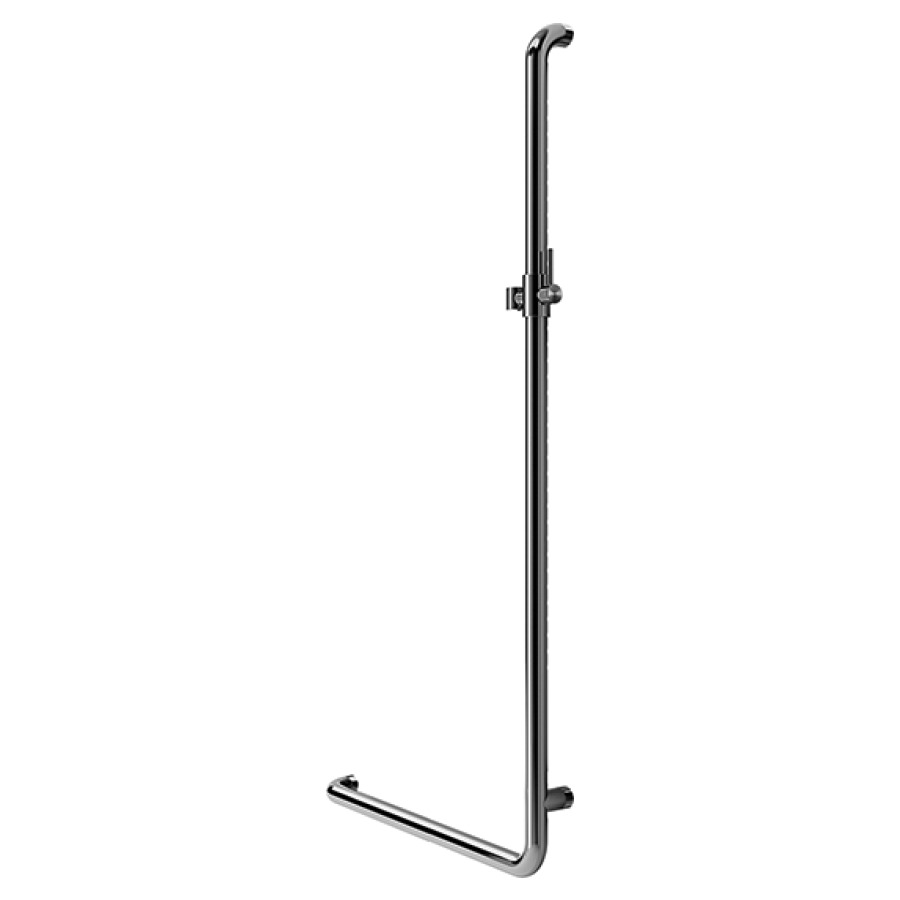 Barre d'appui coudée INEOLINE
PURE avec glissière de douche
60 x 120 cm, acier inoxydable
avec support de douche
DesignGrip à droite
matériel de fixation inclus