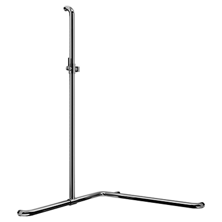 Barre d'appui d'angle
pour douche INEOLINE PURE
76,3 x 76,3 cm, H 120 cm
glissière de douche
avec support de douche
acier inoxydable, DesignGrip
version à gauche