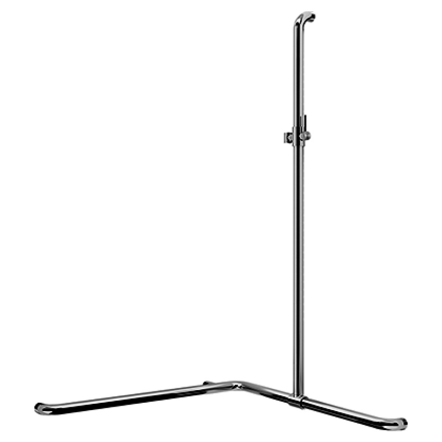 Barre d'appui d'angle
pour douche INEOLINE PURE
76,3 x 76,3 cm, H 120 cm
glissière de douche
avec support de douche
acier inoxydable, DesignGrip
version à droite