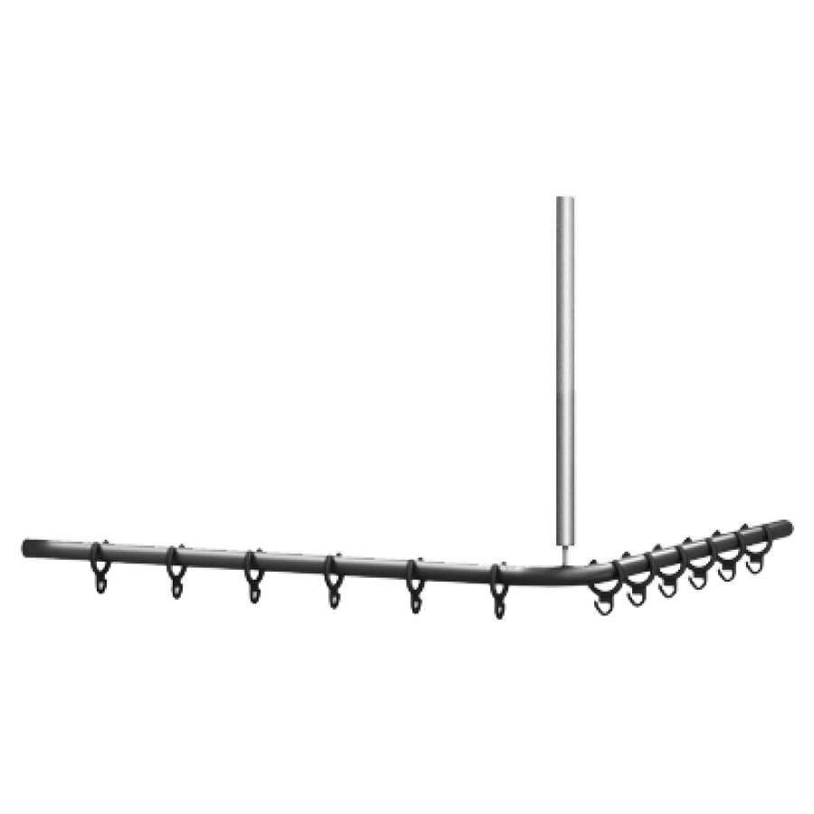 Tringle de douche CAVERE
110 x 90 cm, aluminium
avec anneaux, set de fixation
inclus