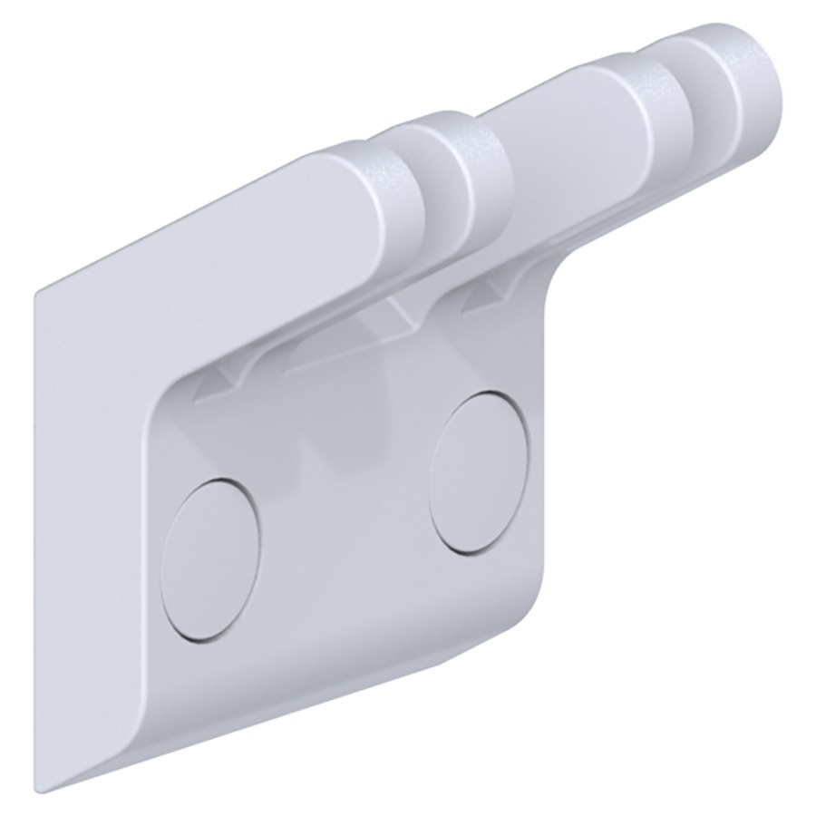 Crochet double CAVERE
S 60 mm, aluminium
set de fixation inclus