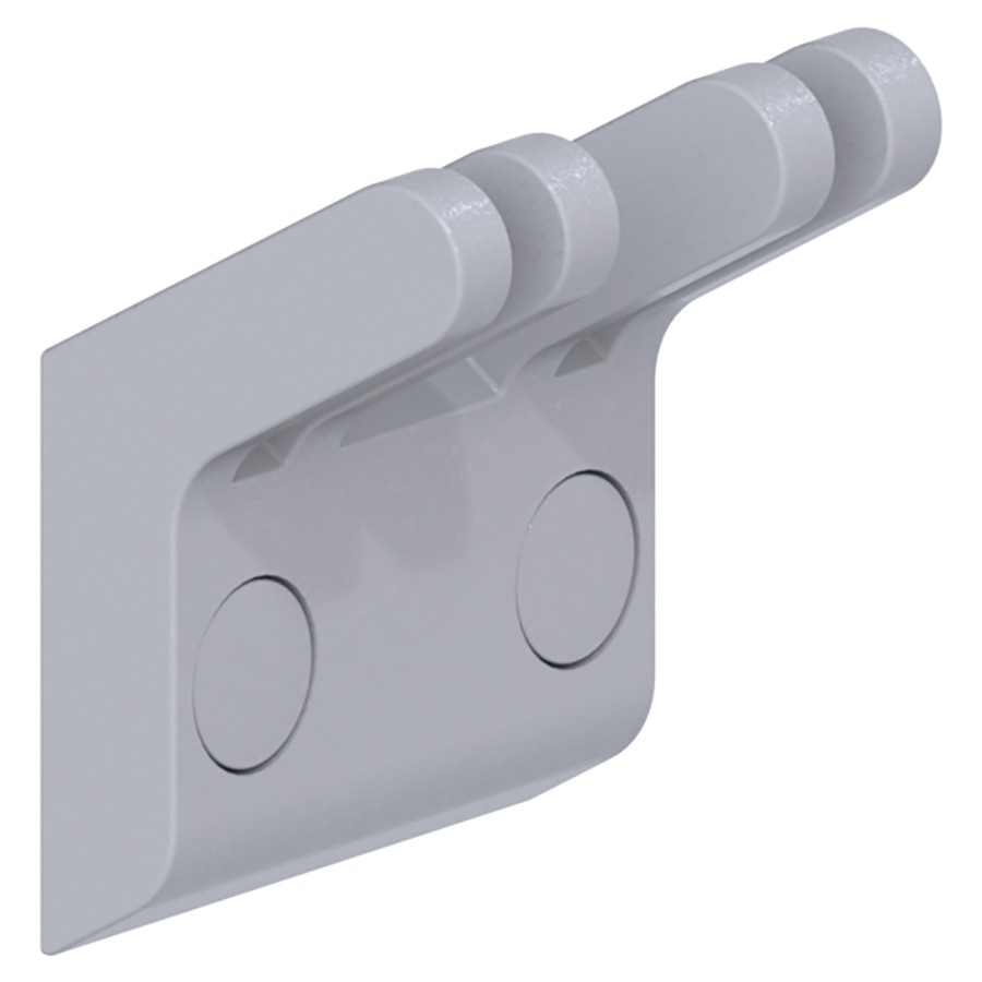Crochet double CAVERE
S 60 mm, aluminium
set de fixation inclus
