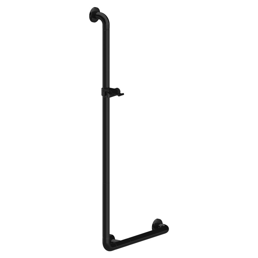 Barre d'appui coudée N 300
46 x 108,6 cm
interchangeable gauche/droite
glissière de douche et support
de douche, surface lisse
set de fixation inclus